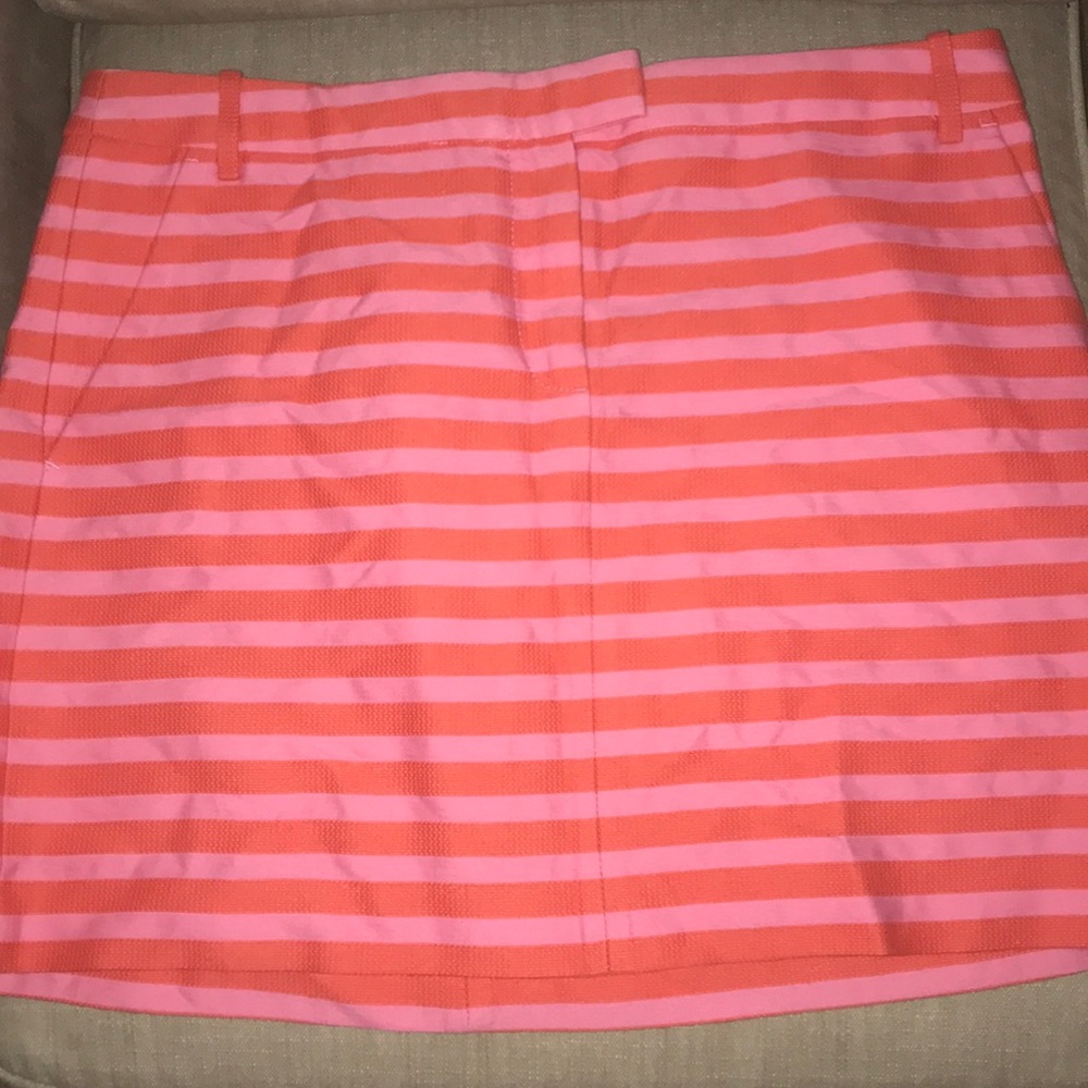 J.crew orange and pink mini skirt